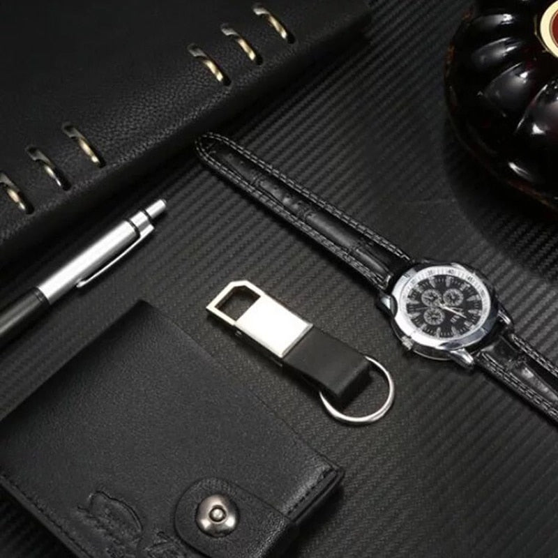 Fashion Dark Elegant Men's Watch Gift Set - Image 4