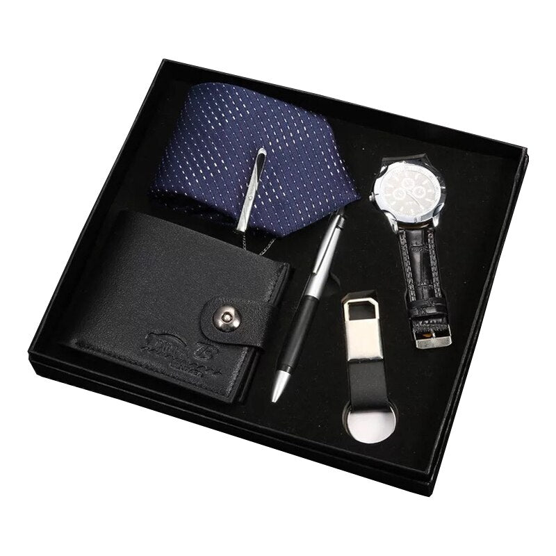 Fashion Dark Elegant Men's Watch Gift Set - Image 5