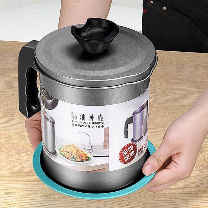 Stainless Steel Large Capacity Oil Filter Pot - Image 1