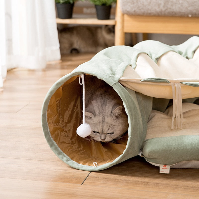 Creative Comfy Cat Sleeping Tunnel Bed - Image 1