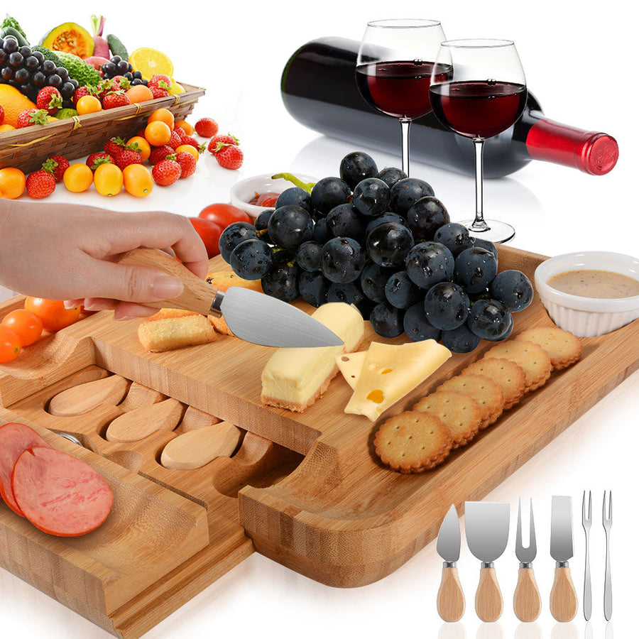 Bamboo Wood Breakfast Serving Platter Board - Image 4