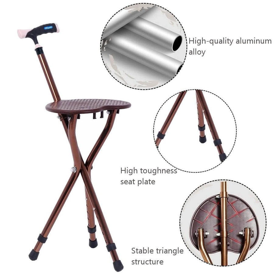 Lightweight Foldable Portable Walking Stool - Image 4