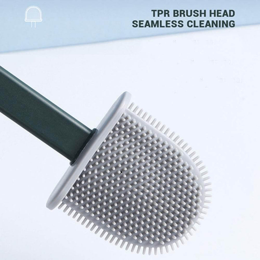 Wall Mounted Spotless Silicone Toilet Brush With Holder - Image 3
