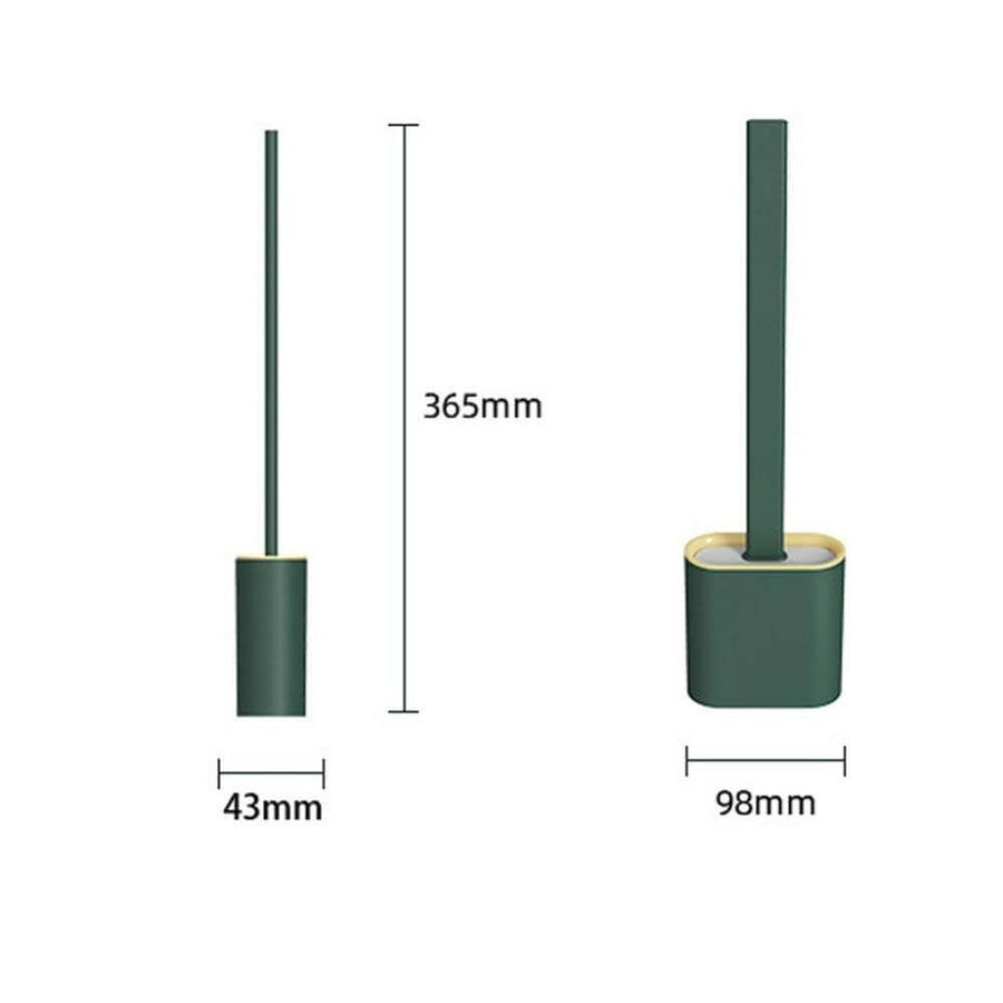 Wall Mounted Spotless Silicone Toilet Brush With Holder - Image 2