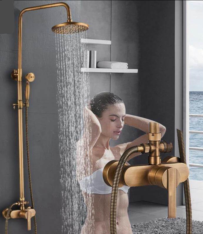 Elegant Luxury Antique Rainfall Bathroom Shower Set - Image 3