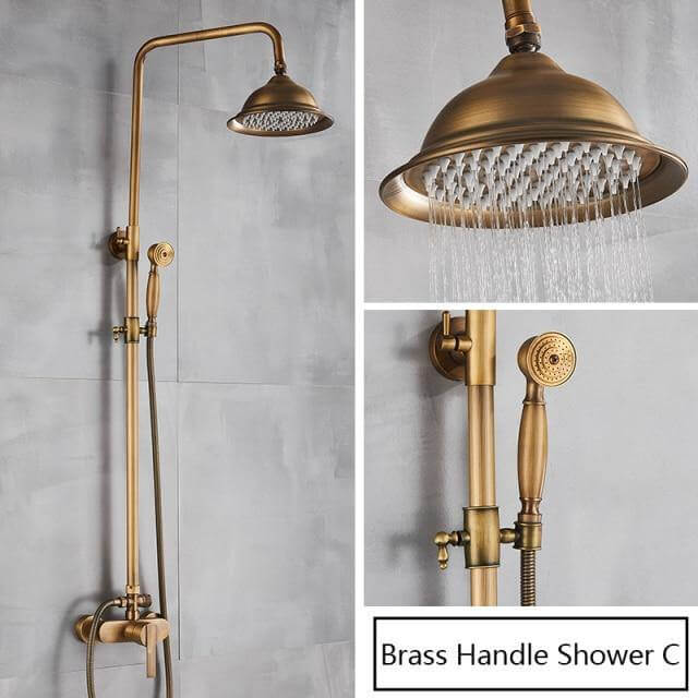 Elegant Luxury Antique Rainfall Bathroom Shower Set - Image 18
