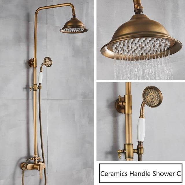 Elegant Luxury Antique Rainfall Bathroom Shower Set - Image 23
