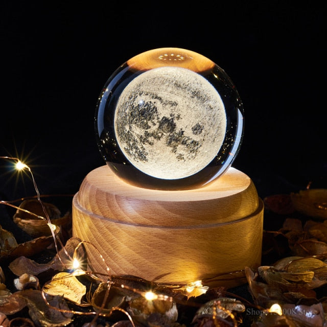3D Rotating Crystal Universe Music LED Lamp - Image 2