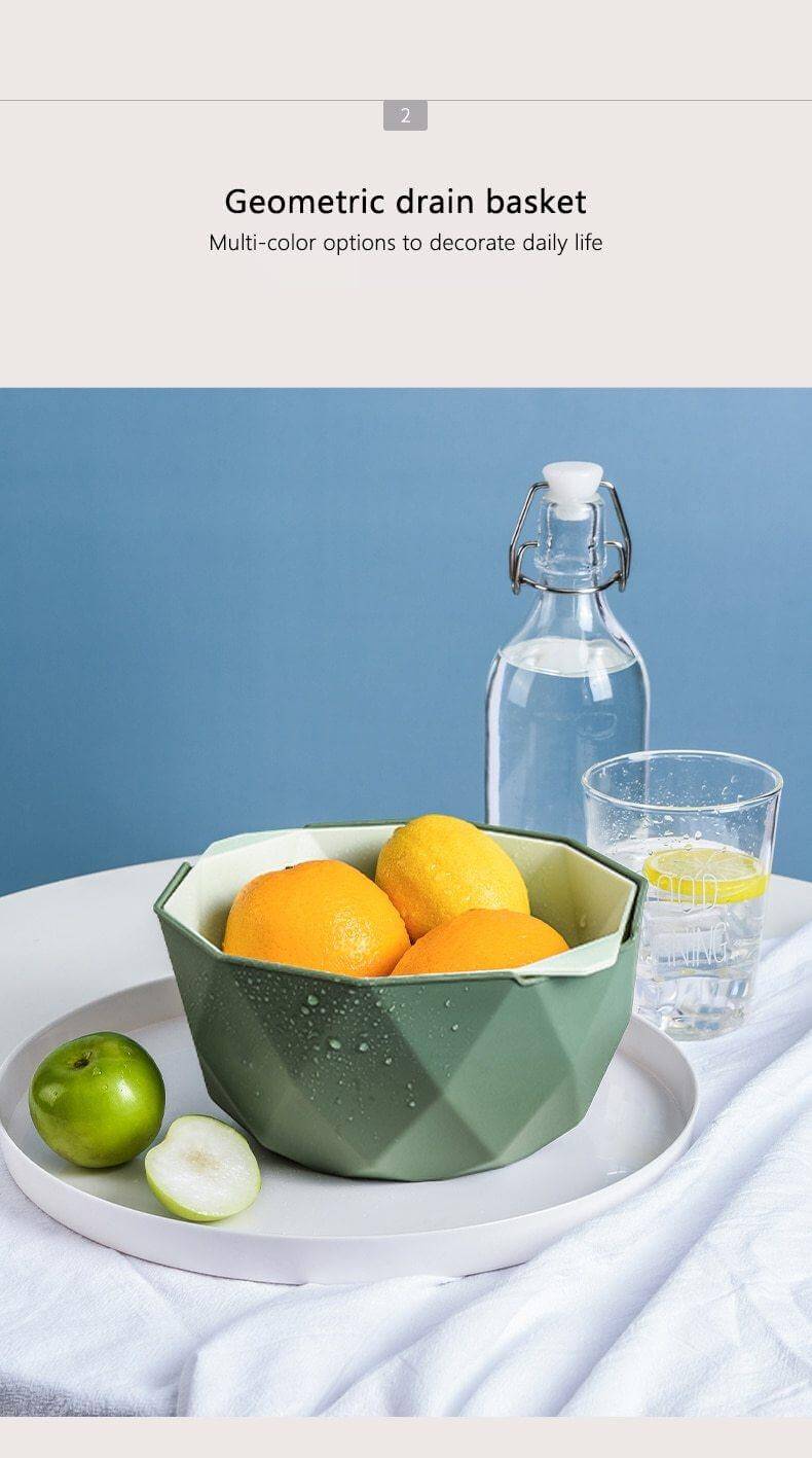 Elegant Double Layer Drain Basket With Strainer Bowl - Image 6