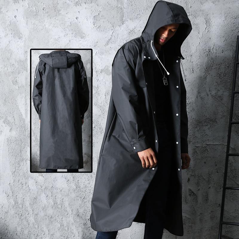 Hooded Elegant Thick Unisex Raincoat - Image 9
