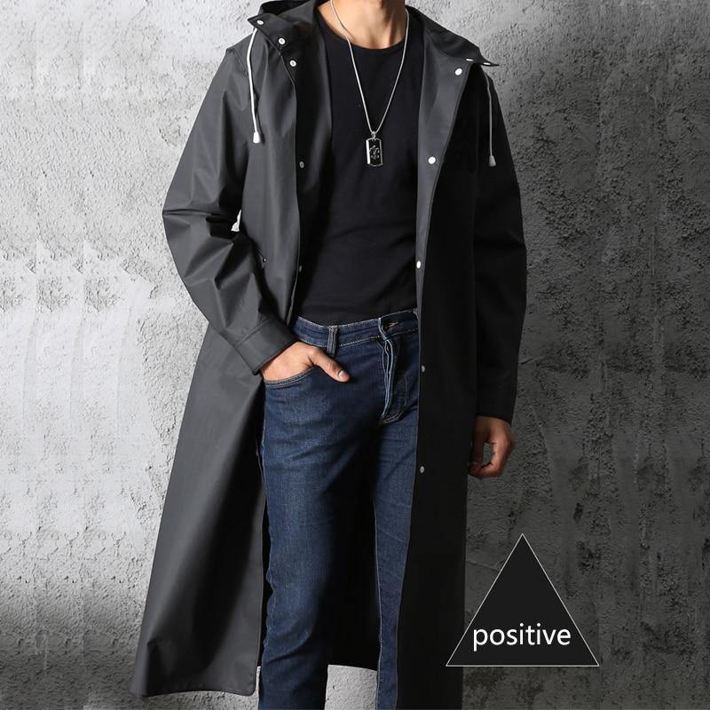 Hooded Elegant Thick Unisex Raincoat - Image 1
