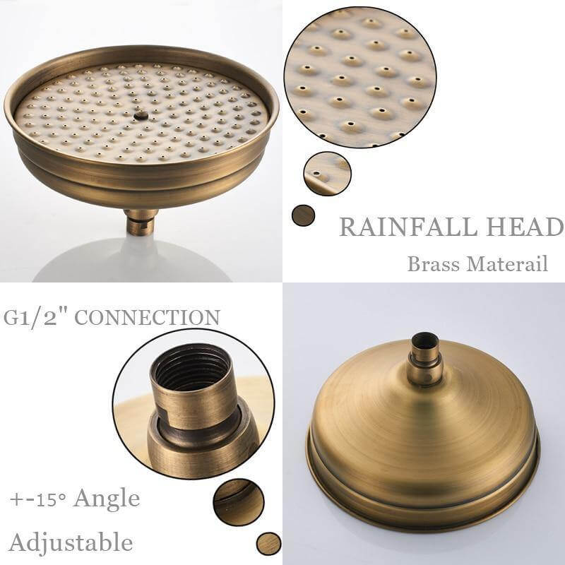Elegant Luxury Antique Rainfall Bathroom Shower Set - Image 9
