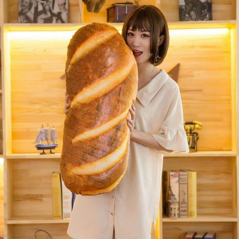 Giant Bread Plush Decorative Pillow - Image 2