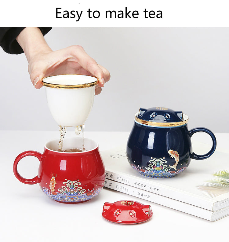 Japanese Ceramic Tea Infuser Cups - Image 3