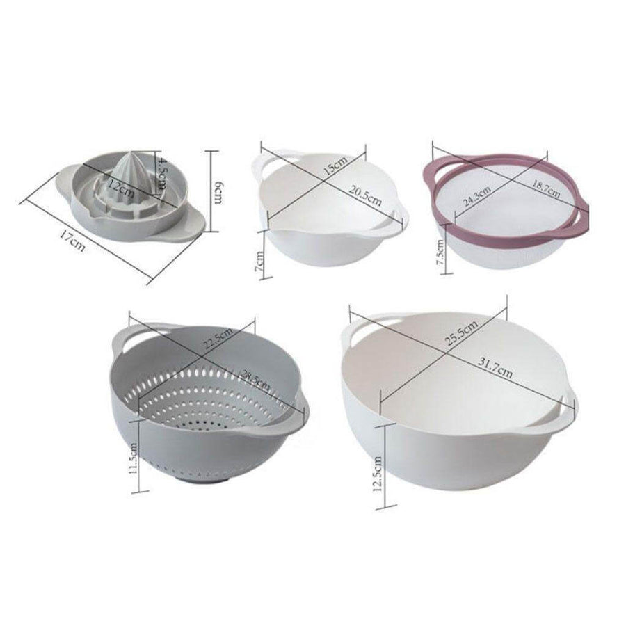 Multifunctional Five-Piece Drainer Kitchen Tool - Image 1