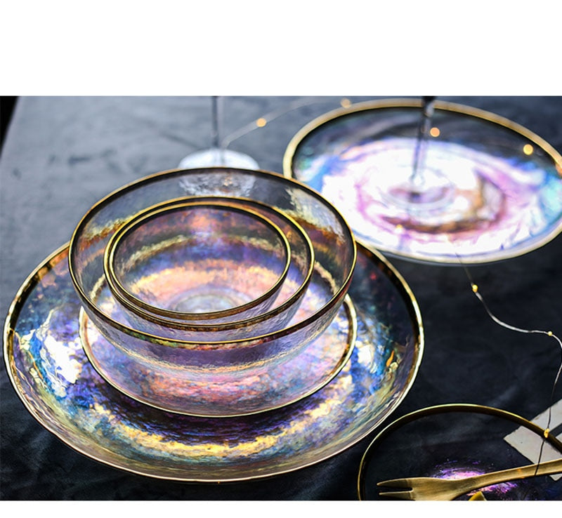 Creative Rainbow Glass Dinnerware Plate - Image 4