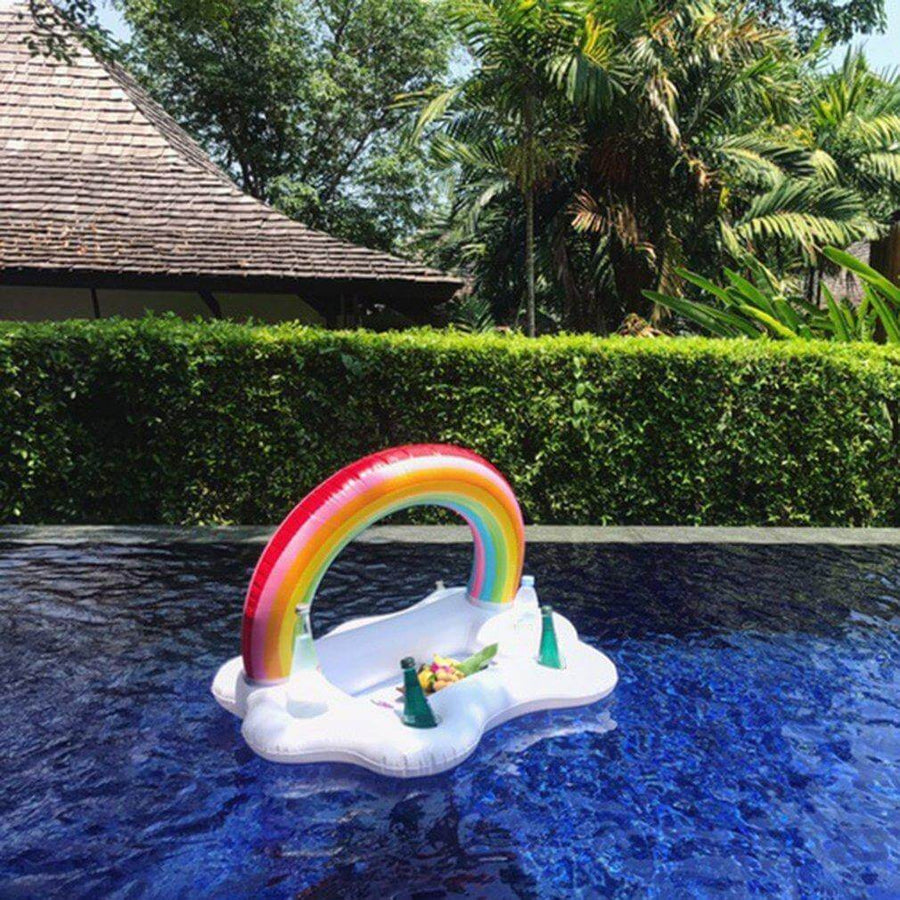 Rainbow Cloud Inflatable Cup Holder Party Bucket - Image 2