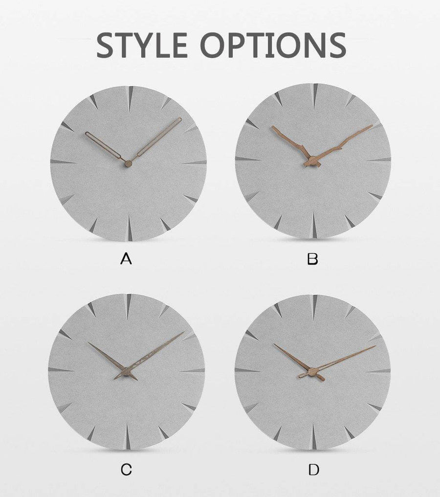 Novel Grey Life Wooden Wall Clock - Image 1