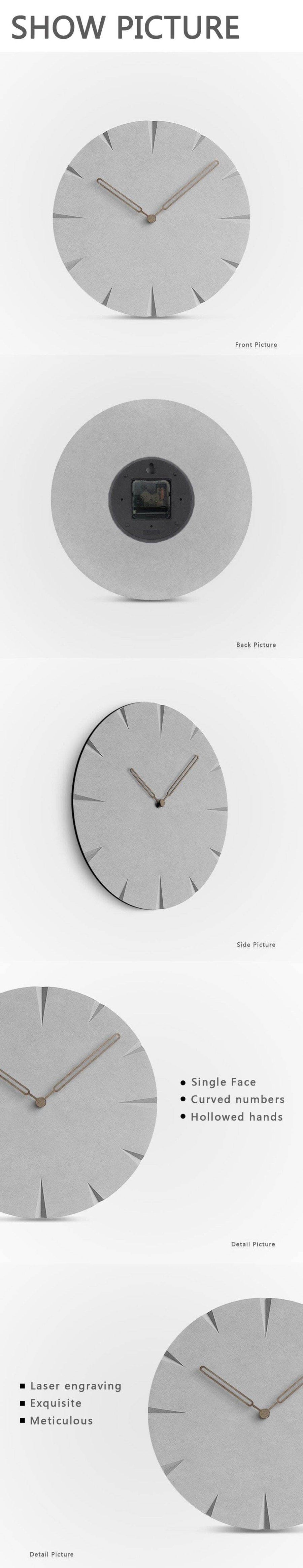 Novel Grey Life Wooden Wall Clock - Image 5