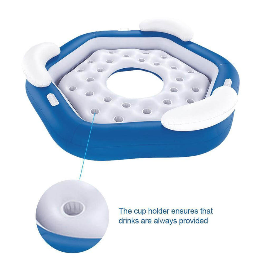 Inflatable Three People Floating Swimming Ring - Image 3