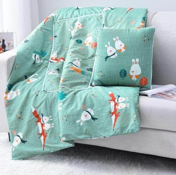 2In1 Colorful Cartoon Pillow Blanket - Image 4