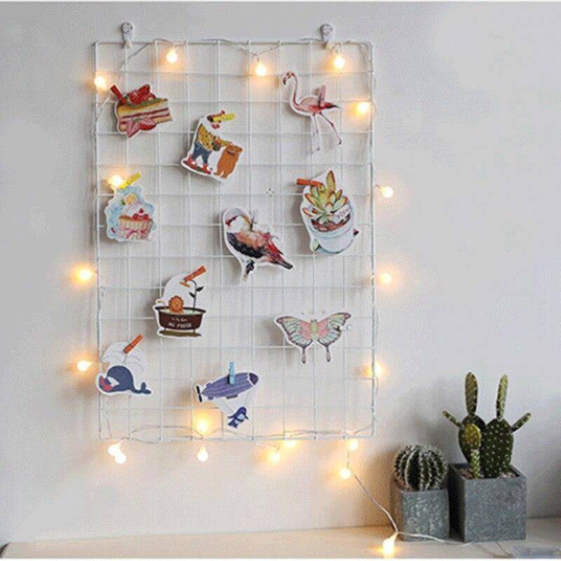 Iron Grid Home Wall Decoration Organizer - Image 24