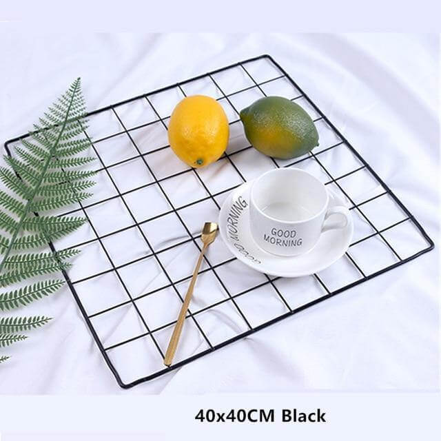 Iron Grid Home Wall Decoration Organizer - Image 3
