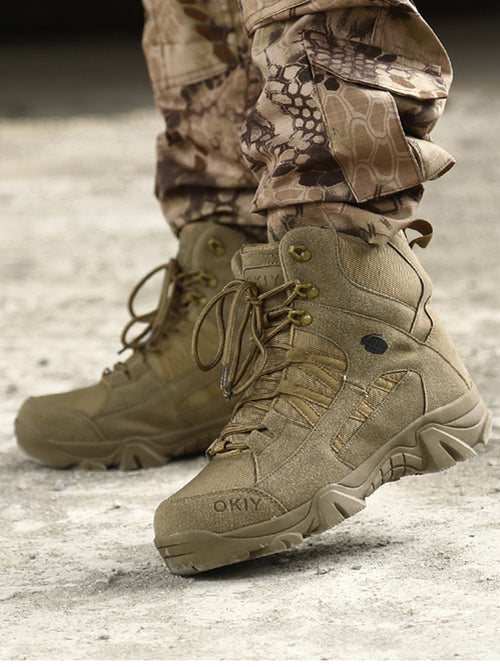 Leather Military Grade Camping Men Boots - Image 0