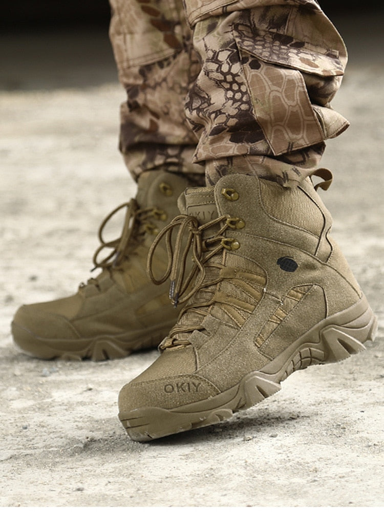 Leather Military Grade Camping Men Boots - Image 0