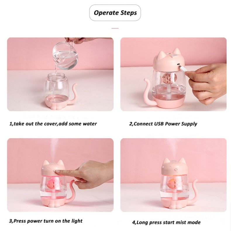 LED Ultrasonic Animal Shaped Air Humidifier - Image 3