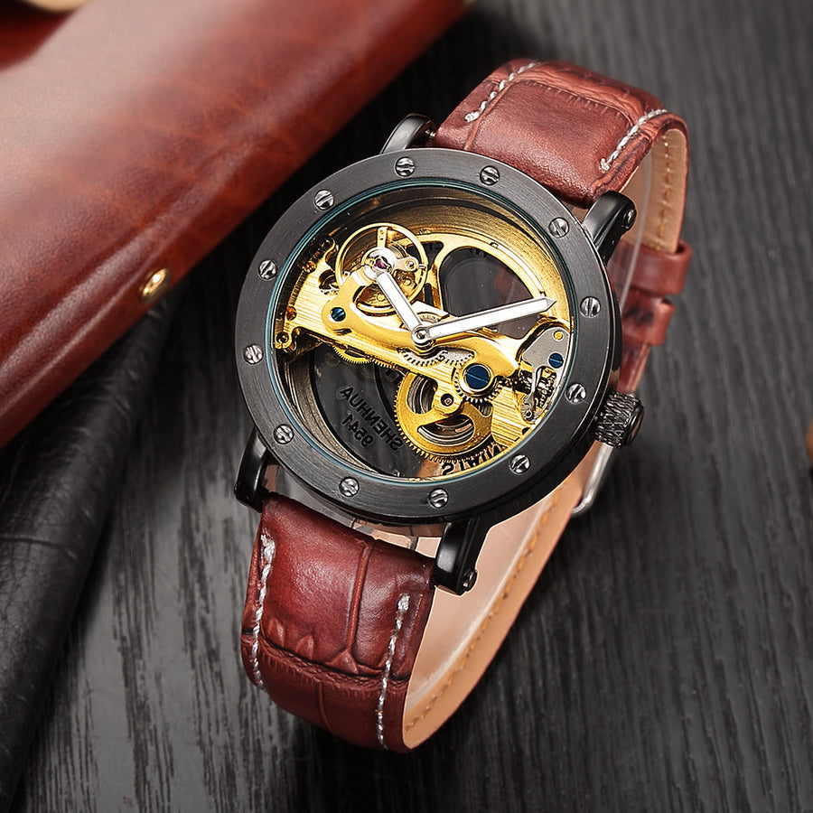 Relogios Elegant Transparent Mechanical Men Watch - Image 8