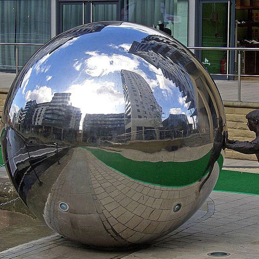 Stainless Steel Mirror Ball Garden Decor - Image 1