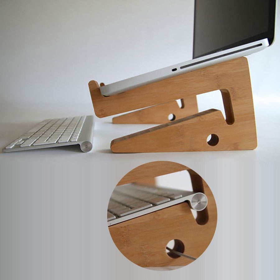 Creative Universal Wooden Detachable Laptop Stand - Image 3