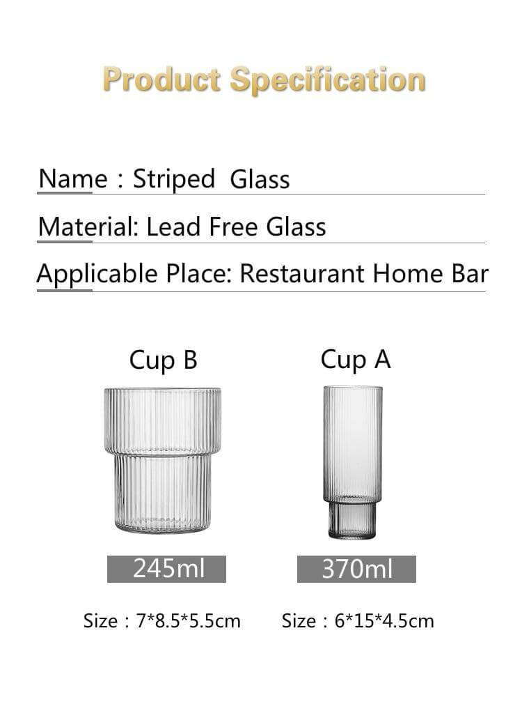 Japanese Style Creative Striped Glass - Image 7