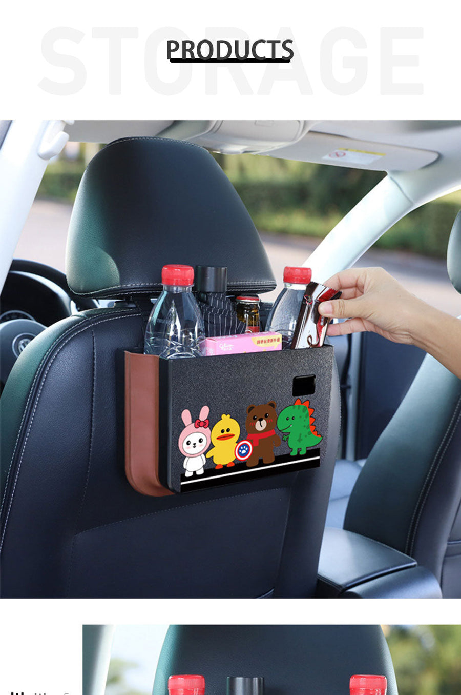 Foldable Back Seat Drink Phone Holder - Image 4