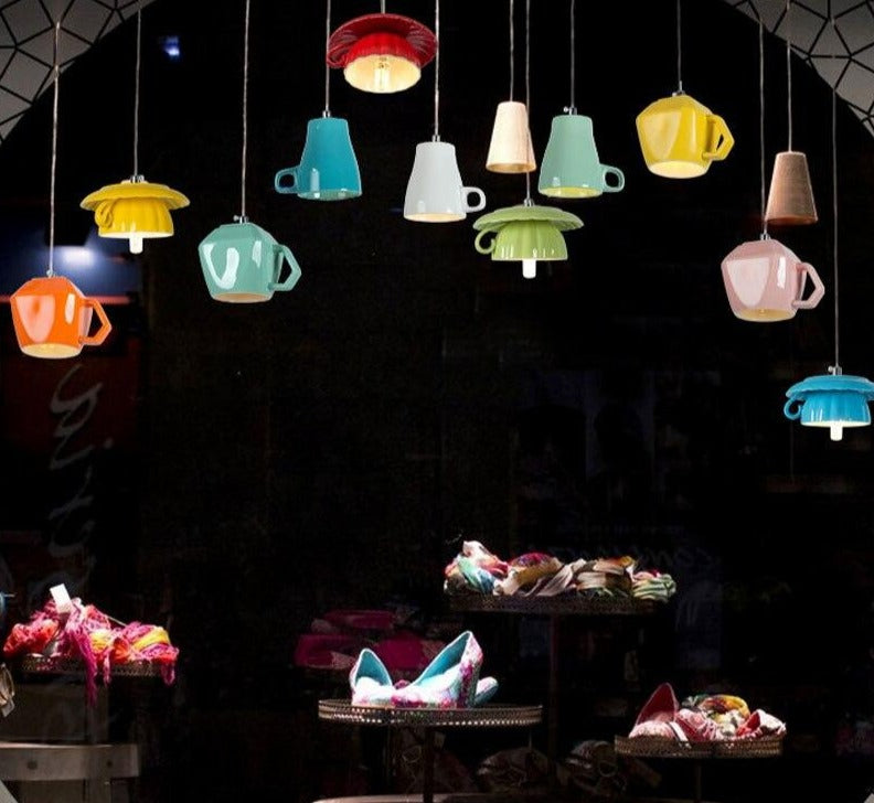 Nordic Ceramic Tea Cup Light - Image 1