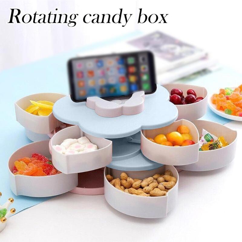 Petal-Shape Rotating Snack Box - Image 7
