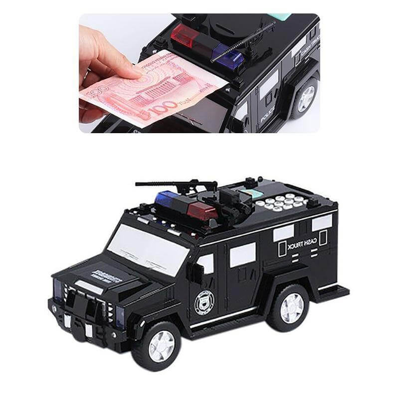 Automatic Policeman Car Piggy Bank Music Box - Image 1