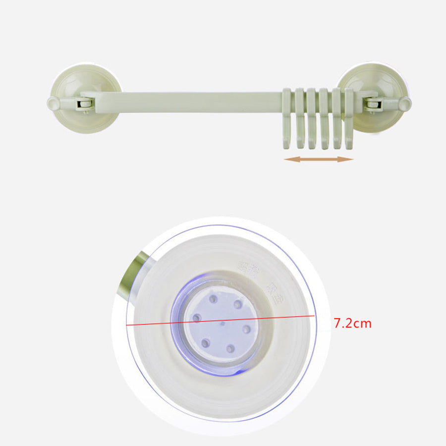 Adjustable Hook Double Suction Towel Rack - Image 4