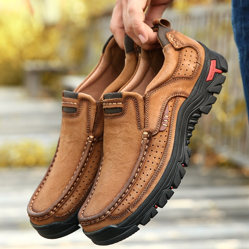 Comfortable Cowhide Leather Breathable Outdoor Hiking Shoes - Image 2