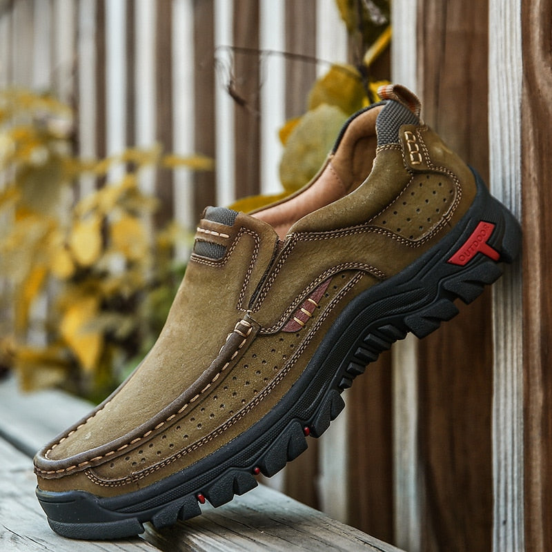 Comfortable Cowhide Leather Breathable Outdoor Hiking Shoes - Image 3