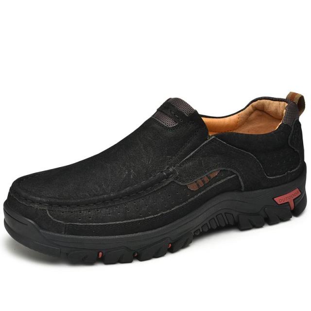 Comfortable Cowhide Leather Breathable Outdoor Hiking Shoes - Image 8