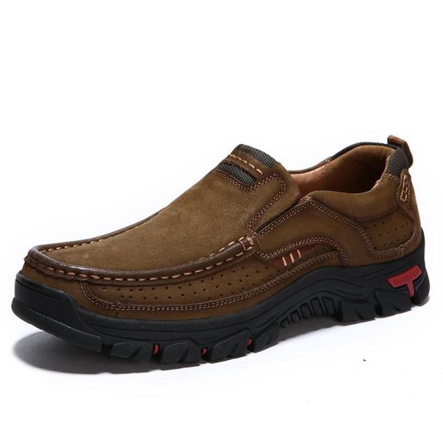 Comfortable Cowhide Leather Breathable Outdoor Hiking Shoes - Image 9