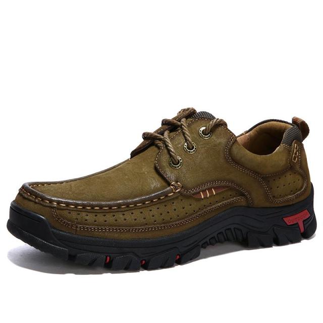 Comfortable Cowhide Leather Breathable Outdoor Hiking Shoes - Image 5