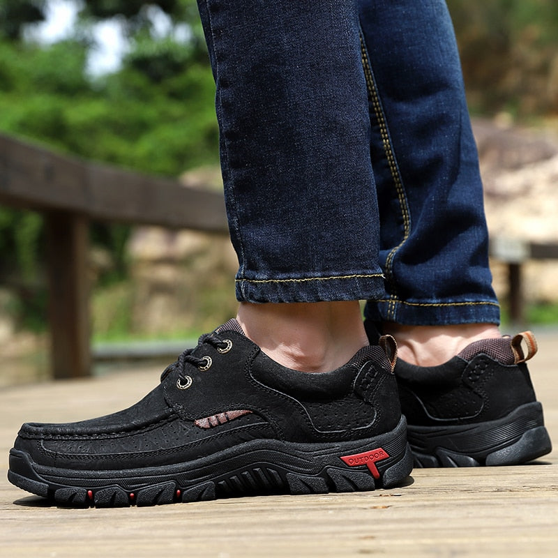 Comfortable Cowhide Leather Breathable Outdoor Hiking Shoes - Image 6