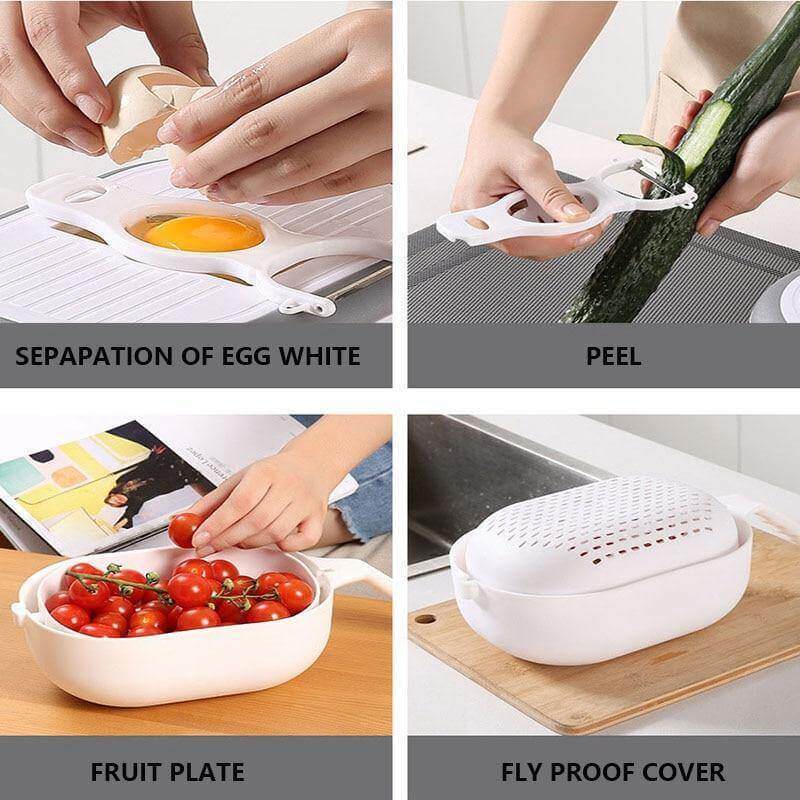 Multifunctional Fast Vegetable Slicer with Strainer - Image 4