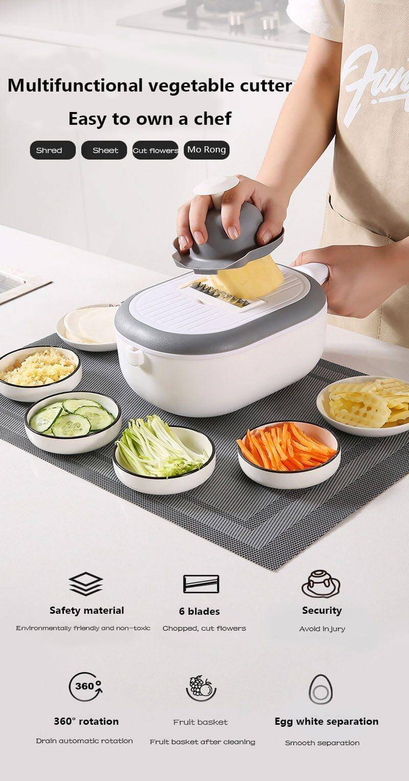 Multifunctional Fast Vegetable Slicer with Strainer - Image 8