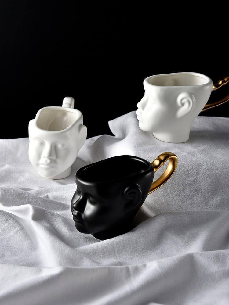 Elegant Ceramic Realistic Face Mugs - Image 7