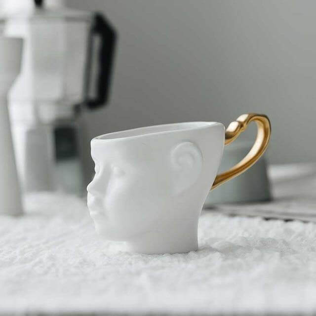 Elegant Ceramic Realistic Face Mugs - Image 5
