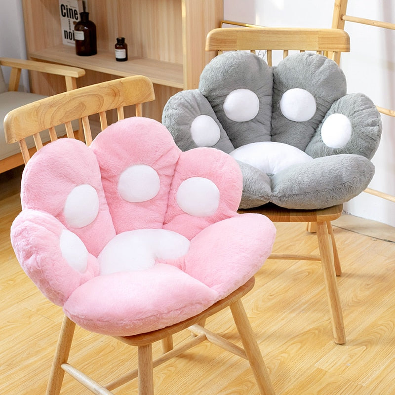 Colorful Cat Paw Plush Seat Cushion - Image 5